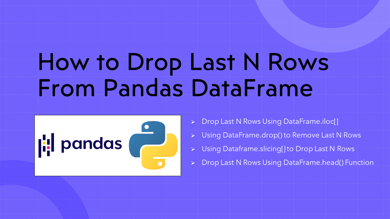 Read more about the article Pandas Drop Last N Rows From DataFrame