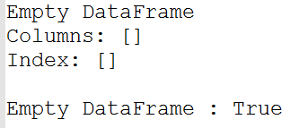 pandas create empty dataframe
