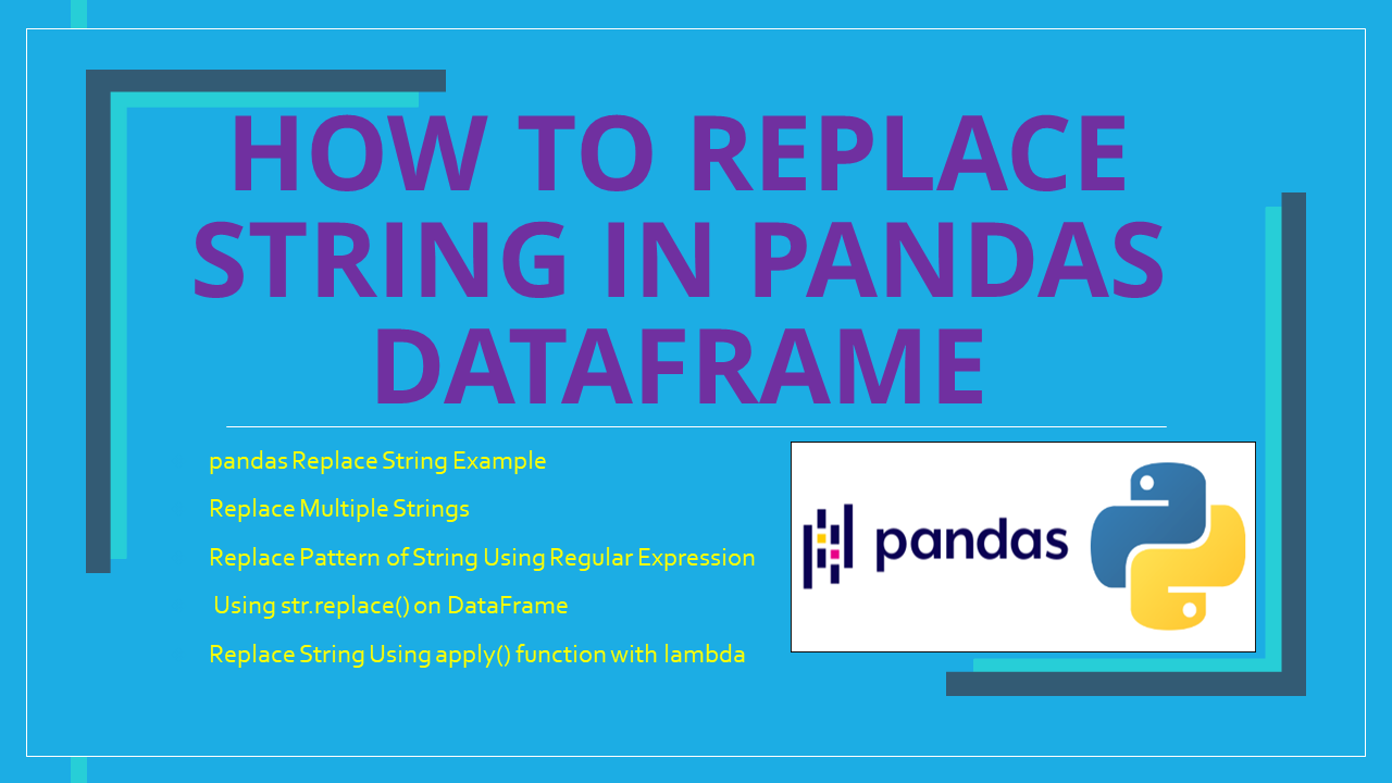 Read more about the article How to Replace String in pandas DataFrame