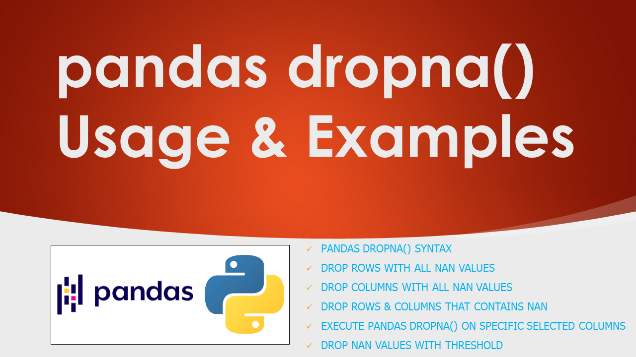 Read more about the article Pandas DataFrame dropna() Usage & Examples