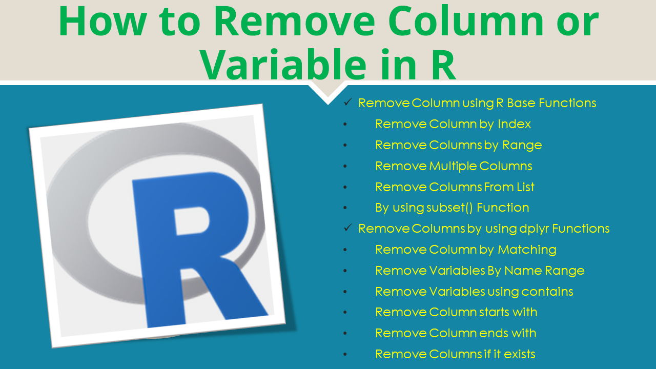 Read more about the article How to Remove Column in R?
