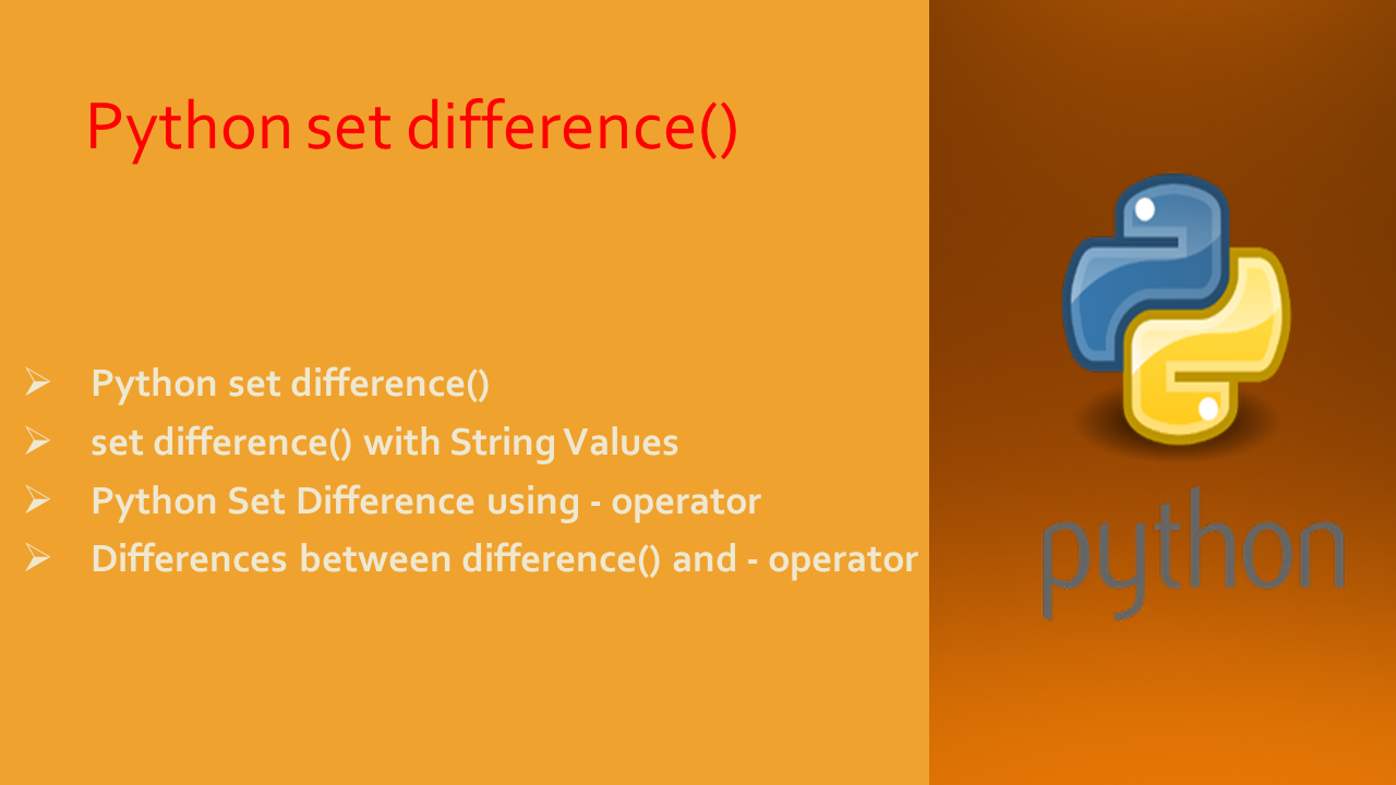 You are currently viewing Python set difference()