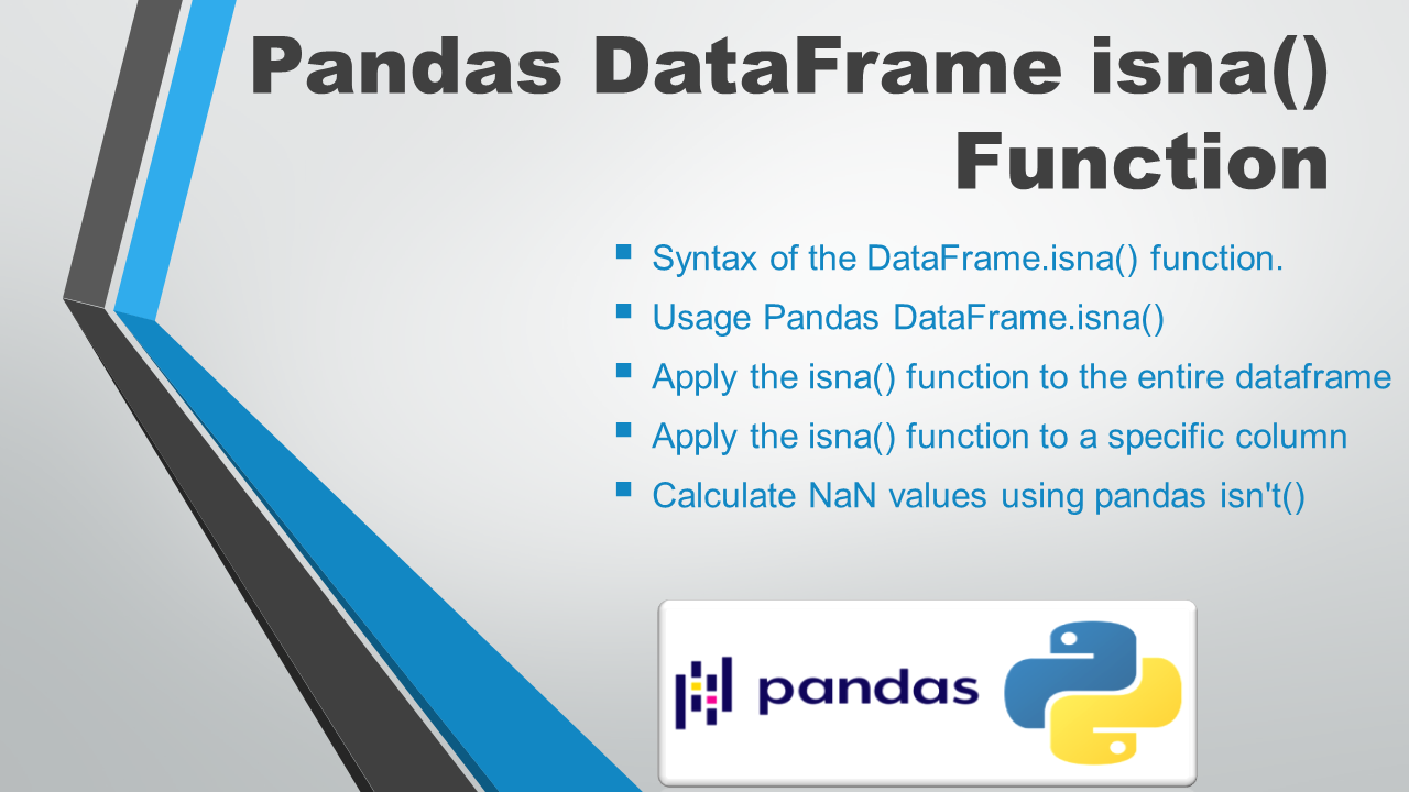 Read more about the article Pandas DataFrame isna() Function