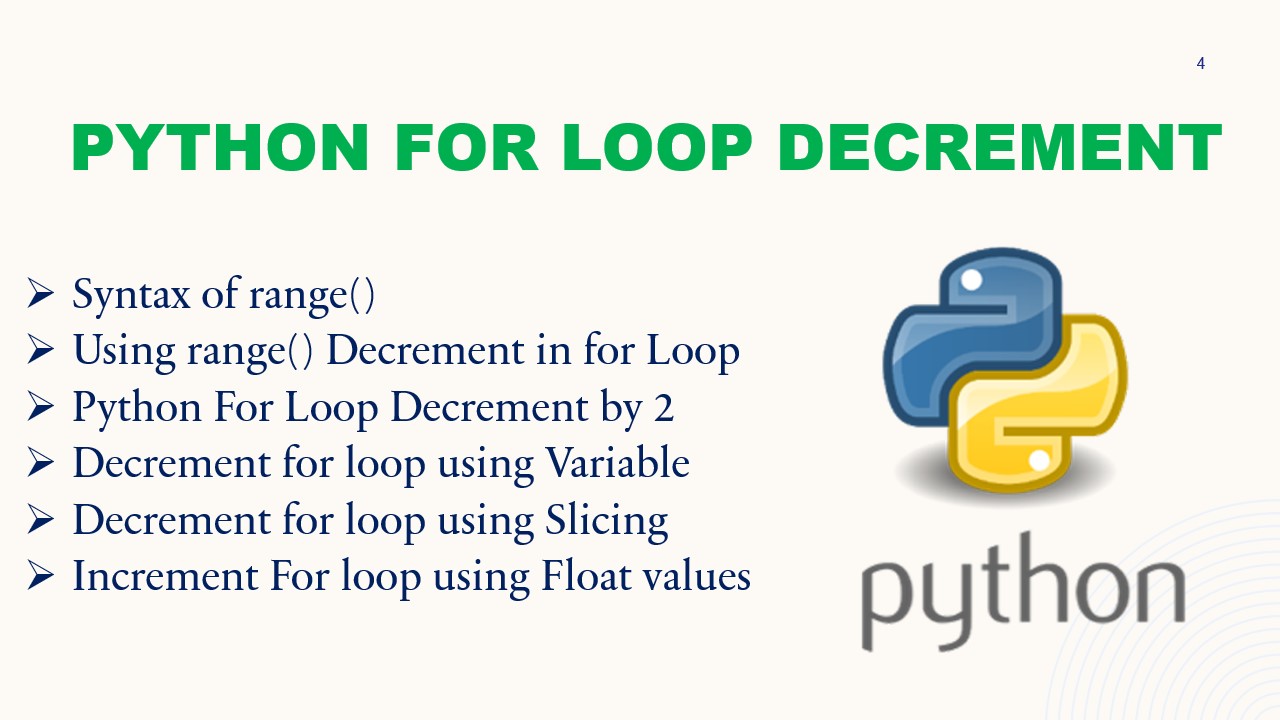 You are currently viewing Perform For Loop Decrement in Python