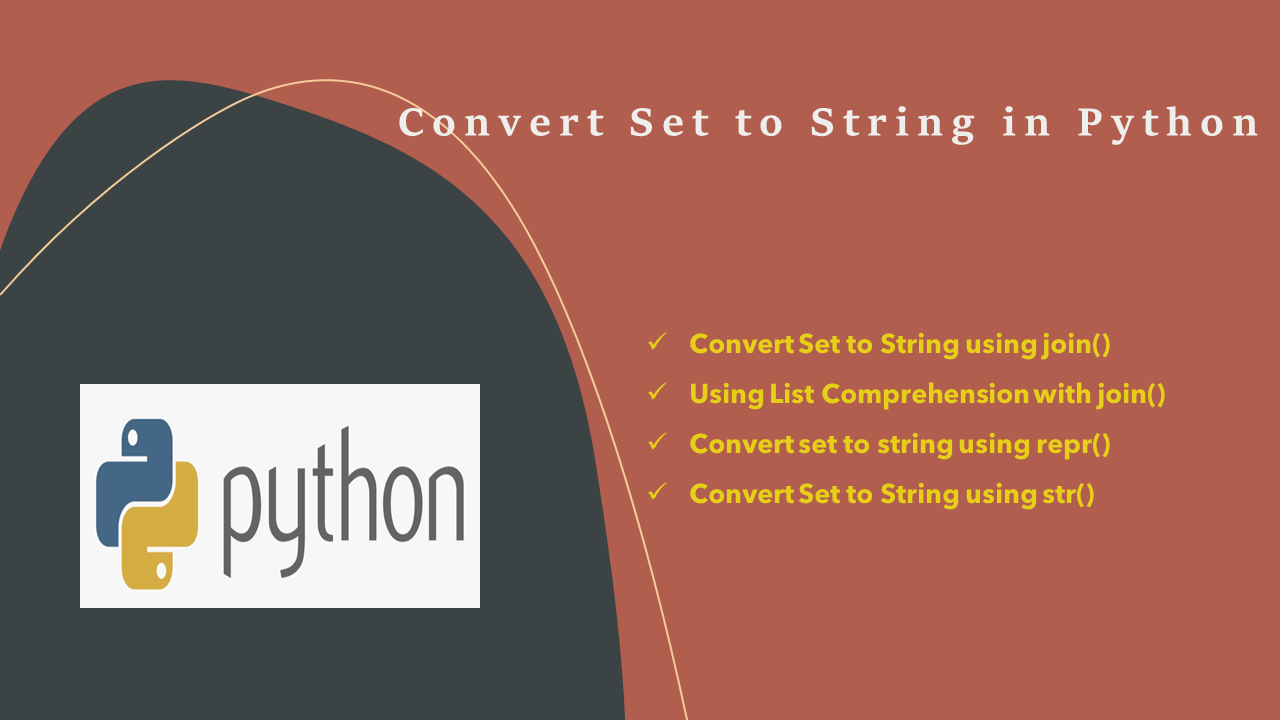 You are currently viewing Convert Set to String in Python