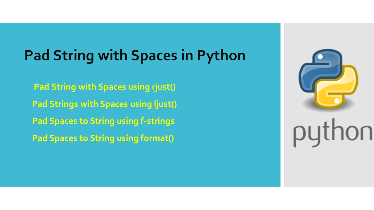 Read more about the article Pad String with Spaces in Python