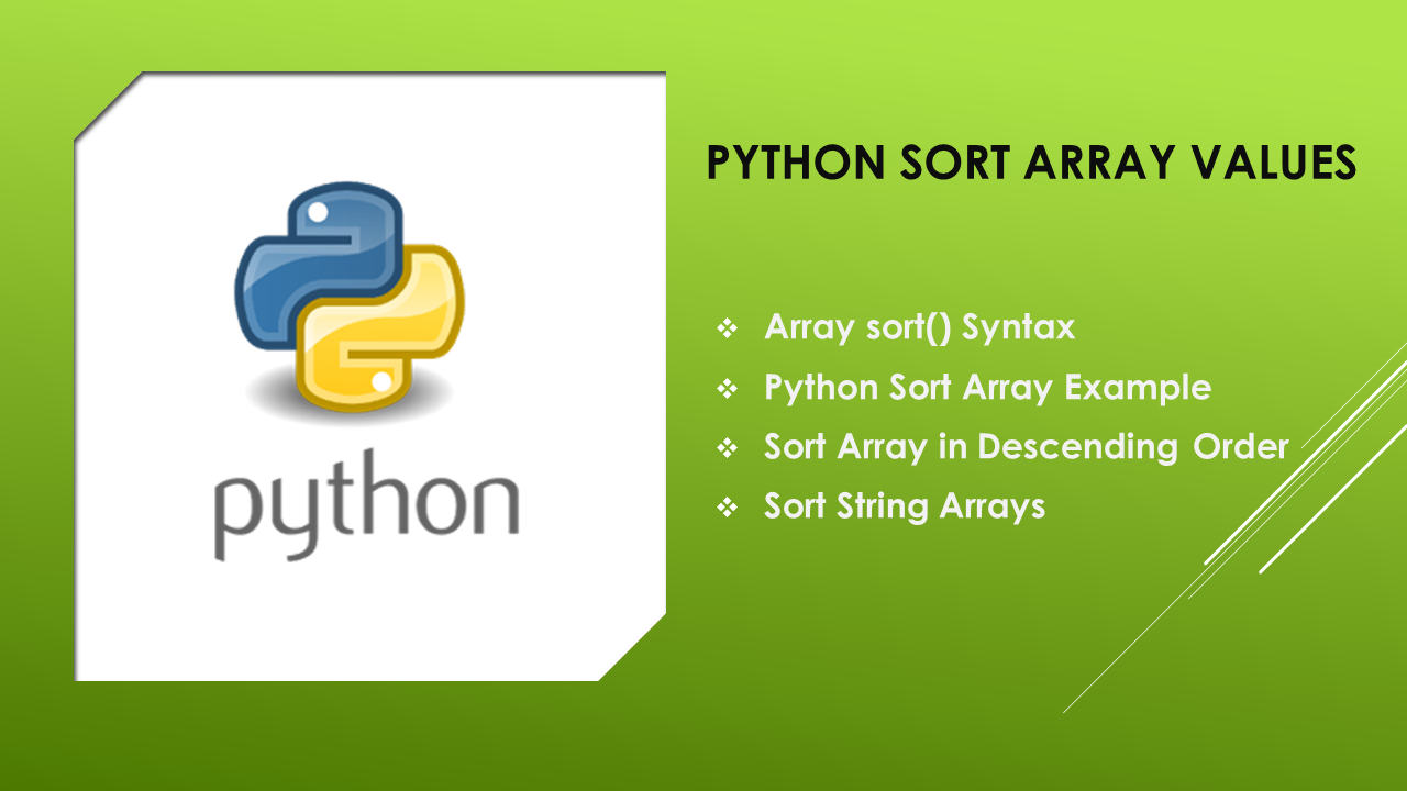 You are currently viewing Python Sort Array Values
