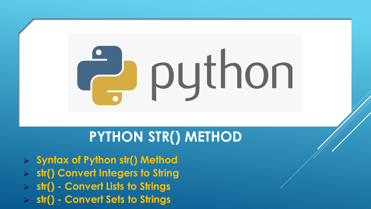 Read more about the article Python str() Method