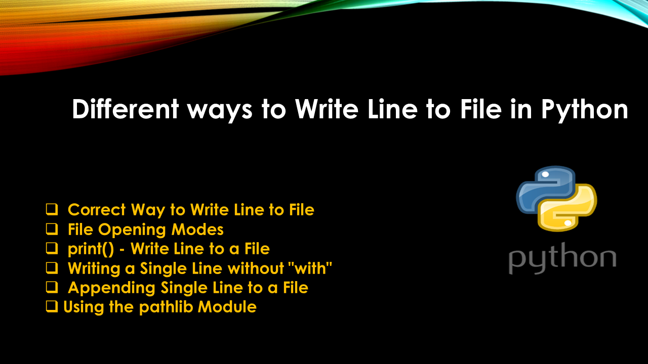 Read more about the article Different ways to Write Line to File in Python