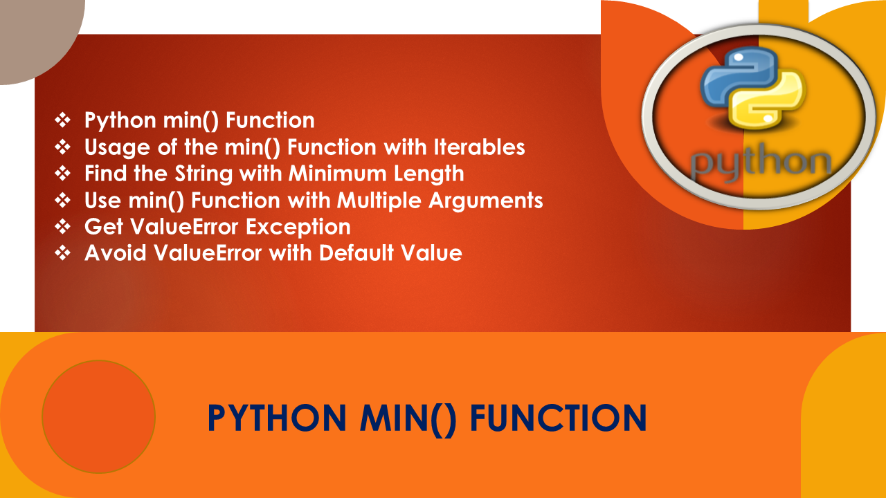 Read more about the article Python min() Function