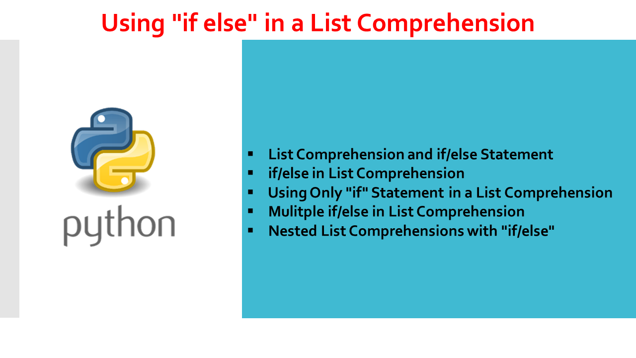 Read more about the article Using “if else” in a List Comprehension