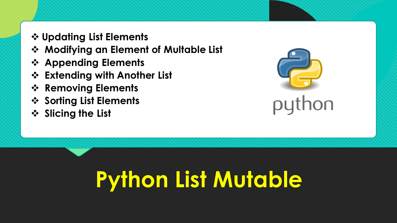 Read more about the article Python List Mutable